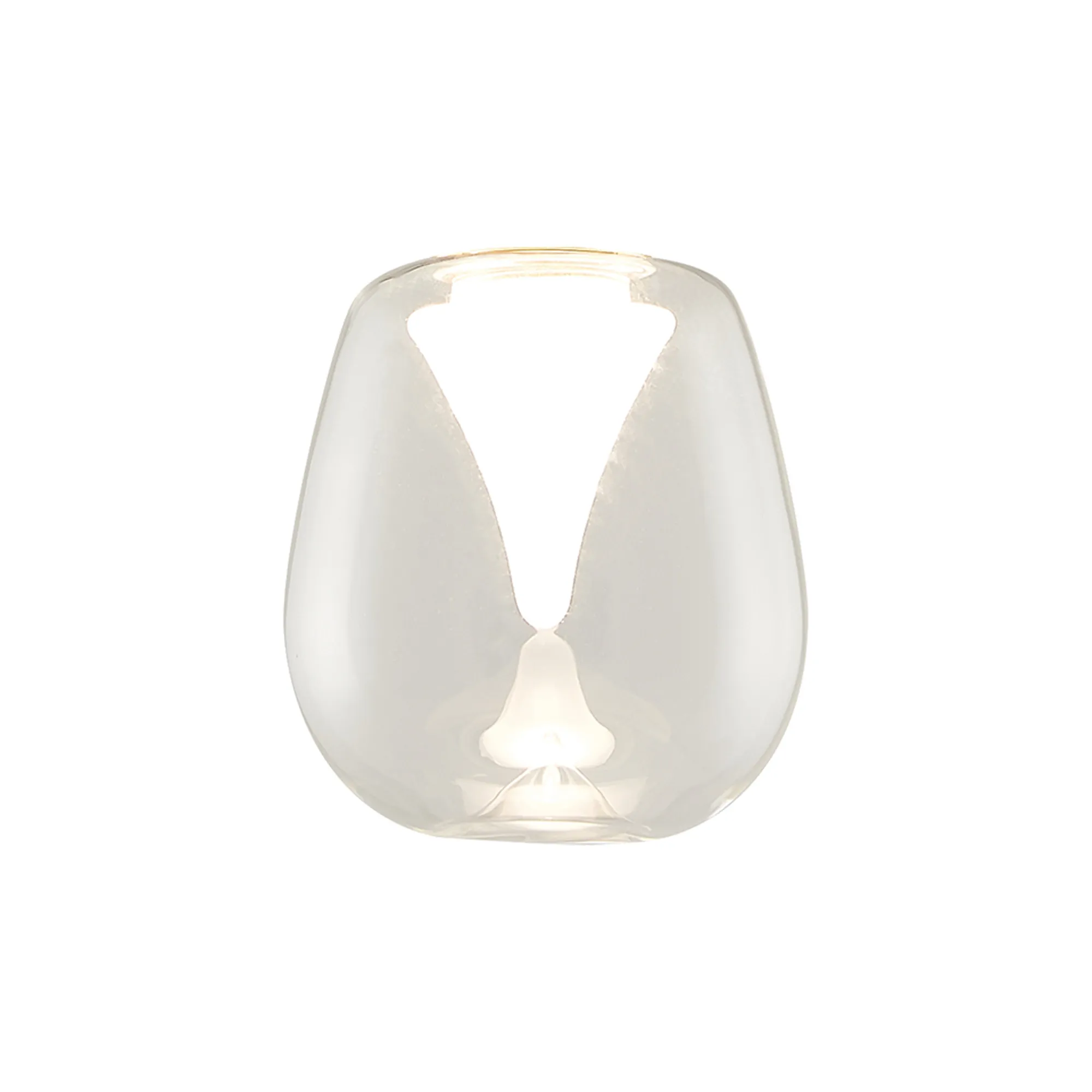 M8945  Andromeda 12cm Wine (B) Glass Shade, Clear With Inner Frosted Funnel